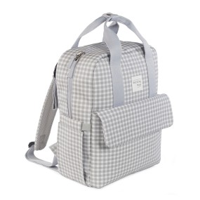 PASITO- MOCHILA I LOVE VICHY GREY