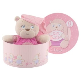 CHICCO-PELUCHE SOFT CUDDLES URSO ROSA