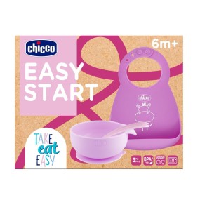 CHICCO- CONJ. PAPA SILICONE 6M+