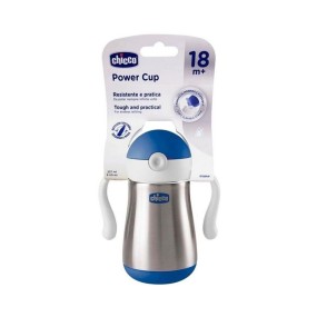 CHICCO- COPO INOX AZUL 18M+