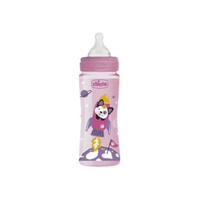 CHICCO- BIBERAO WB COLOR 330ML SIL 4M+ GIRL