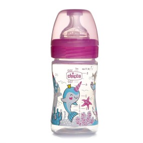 CHICCO- BIBERAO WB 150ML SIL 0M+ ROSA