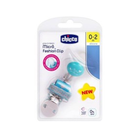 CHICCO- CHUPETA PHISIO MICRO + CLIP BOY 0+