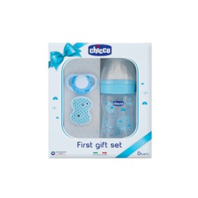 CHICCO- GIFT SET BIB BENESSERE BOY TET. SILICONE