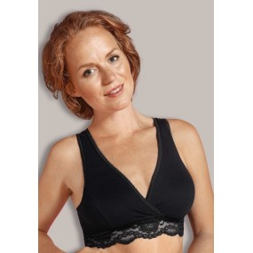 CARR- SOUTIEN CROSSOVER SLEEPING NURSING BRA BLACK TAM: S