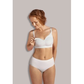 CARR- ORGANIC MATERNITY & NURSING BRA WHITE XL